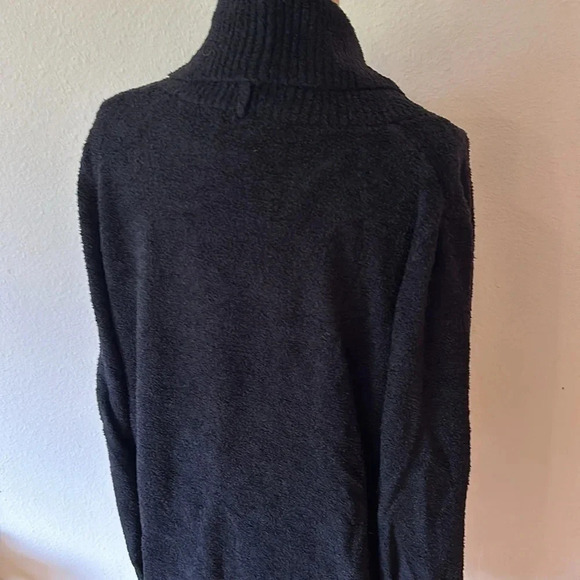 Barefoot Dreams sz M black soft cardigan great pre owned condition open front - Picture 5 of 7